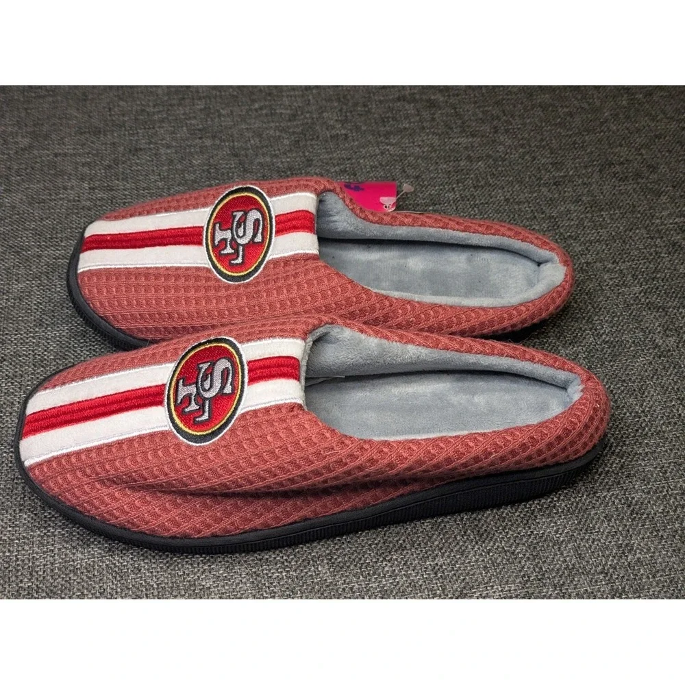 Foco San Francisco‎ 49ers Red Slip On Slippers Size Small 7/8 NFL Football